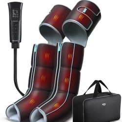 Leg Massager with Heat and Compression, Helps with Swollen Legs, Edema, RLS, FSA/HSA Eligible, Father's Day Gifts for Dad Men Mom Women
