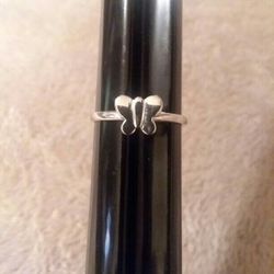 Silver Dainty Butterfly Ring