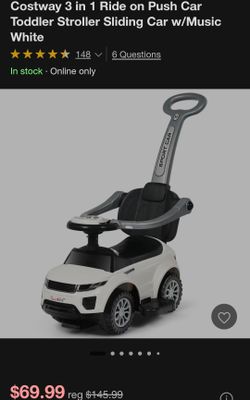 Kids push car
