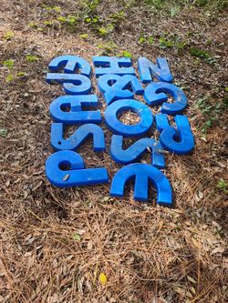 12 Inch Blue Plastic Letters⁰