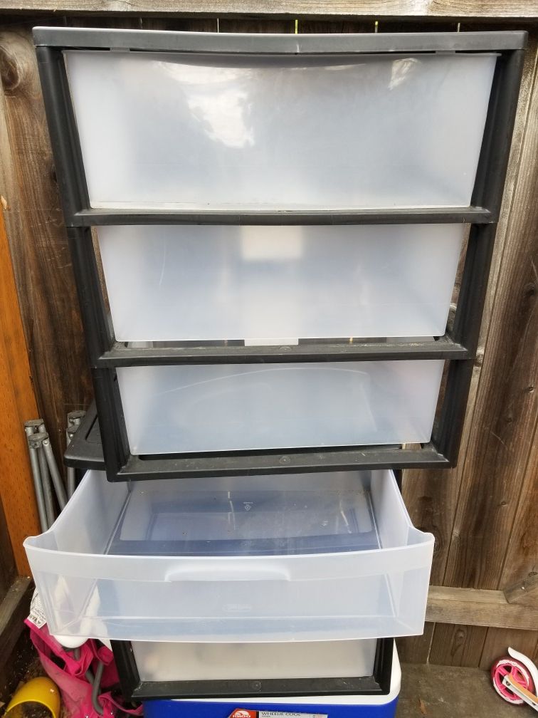 Clear dresser drawer storage bins