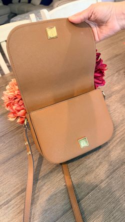 Tory Burch Emerson Saffiano Leather Saddle Crossbody