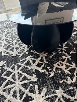 Modern Round Smoked Glass Coffee Table
