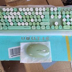 Ubotie Green Colorful Keyboard And Mouse