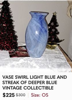 BLUE SWIRL VASE