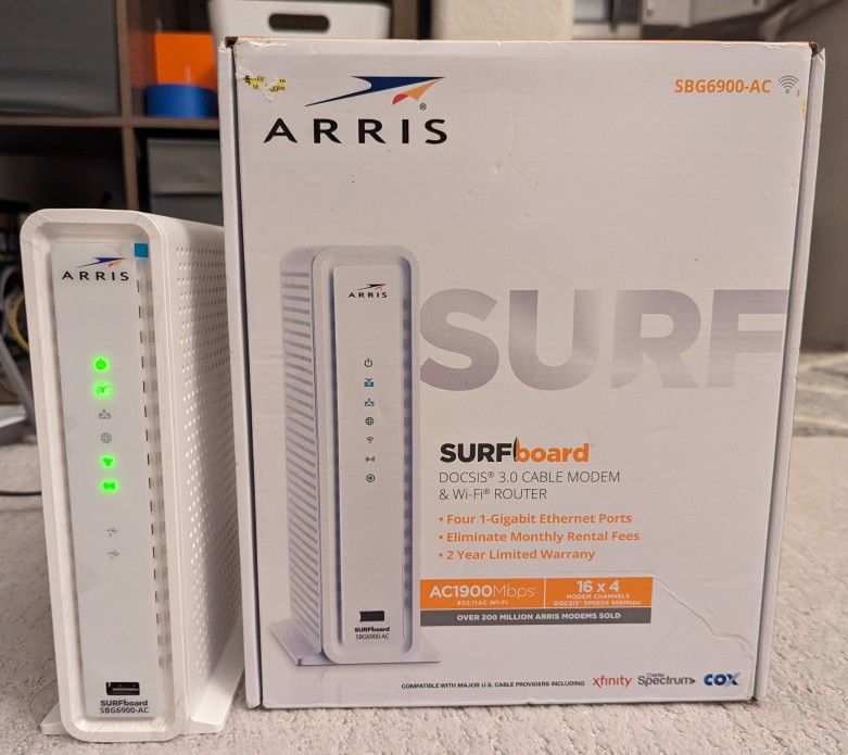 ARRIS SURFboard SBG6900-AC DOCSIS 3.0 Cable Modem / AC1900 Wi-Fi Router