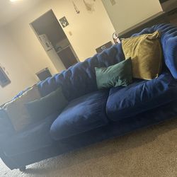 Blue Velvet Sofa