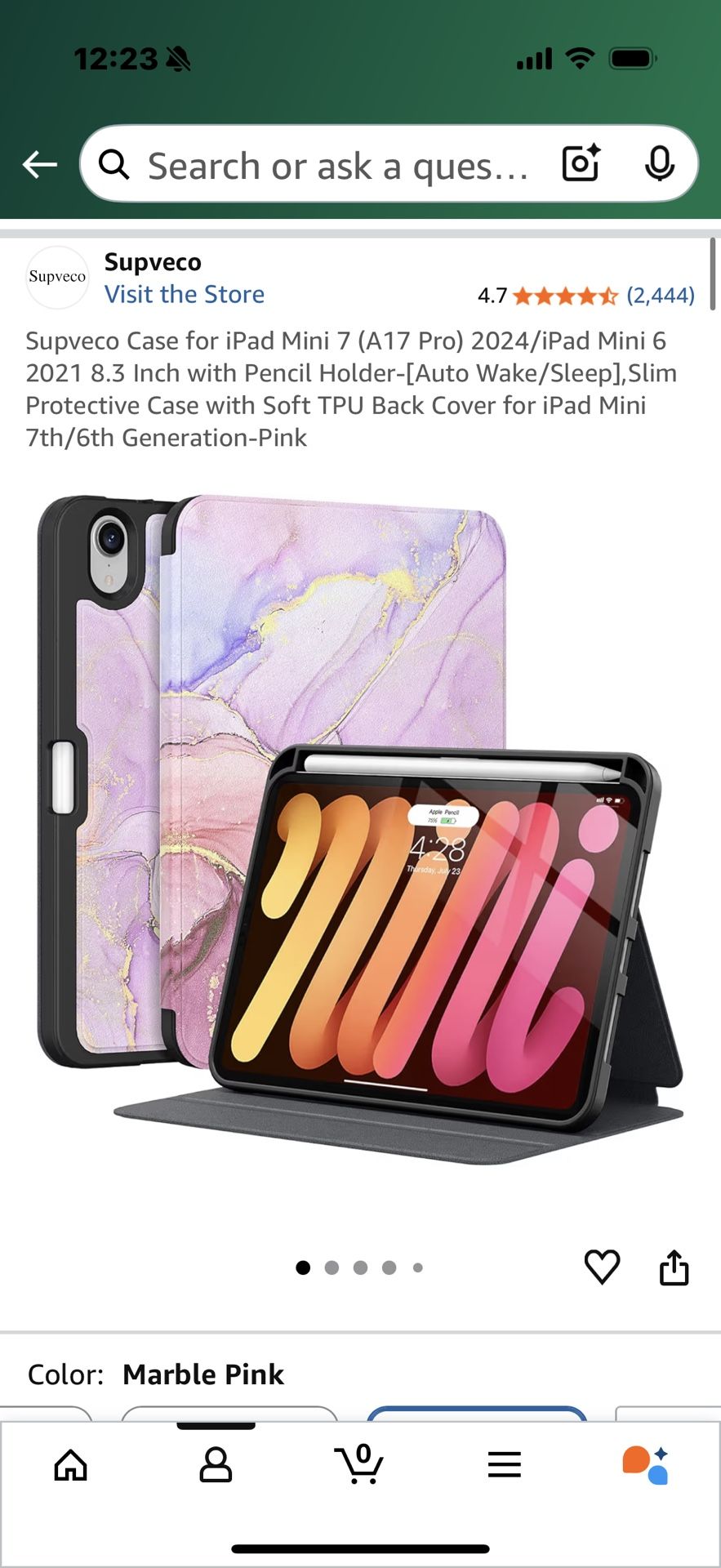 Adorable Case - Great Condition - iPad Mini 6th Generation 