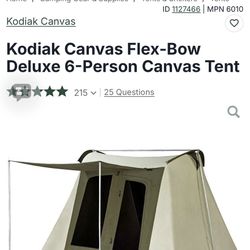 Kodiak Canvas Tent (used once)