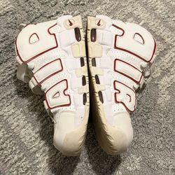 Men’s Nike uptempo Red and white 