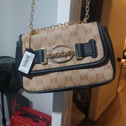 Beautiful Bebe Gold Chain Brown Purse Brand-new With Tags 