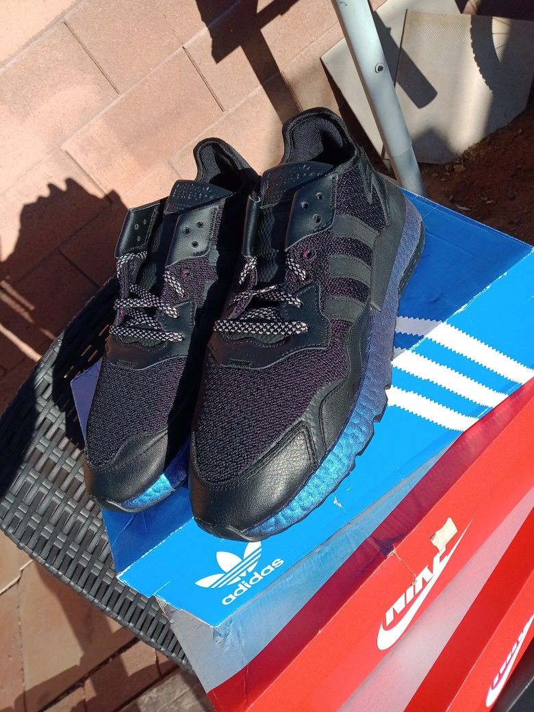 adidas Originals Nite Jogger Black Metallic Boost Men's Size 11.5