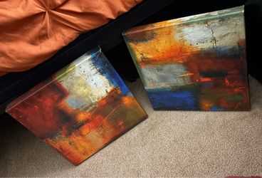 Abstract Diptych Canvas Painting Set