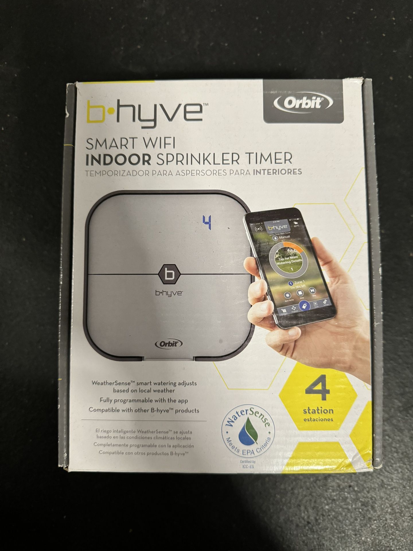 Orbit B-hyve 4 Station Zone Smart Wi-Fi Indoor-Mount Sprinkler Timer Controller Bhyve 