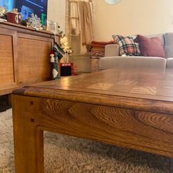 Vintage Lane Parquet Coffee Table - Oak Rustic Americana 70”x34”
