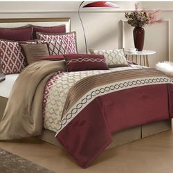 Cal King Size Comforter Set (10pcs)