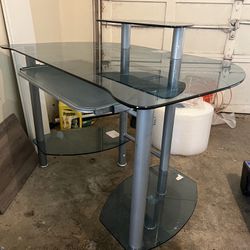 Glass Computer Desk/TV Stand