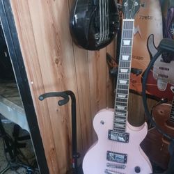 Candy Pink Les Paul Style Guitar