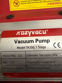 Kozyvacu TA350 Single Stage Vacuum Pump