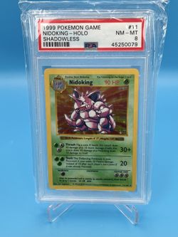 Nidoking 1999 Pokemon Base Set Shadowless Holo - PSA 8
