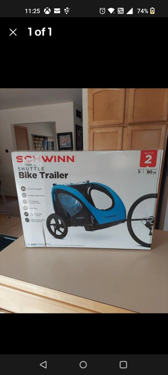 Schwinn Shuttle Bike Trailer, Foldable $ 100