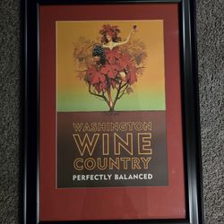 Washington Wine Country Framed Poster Board