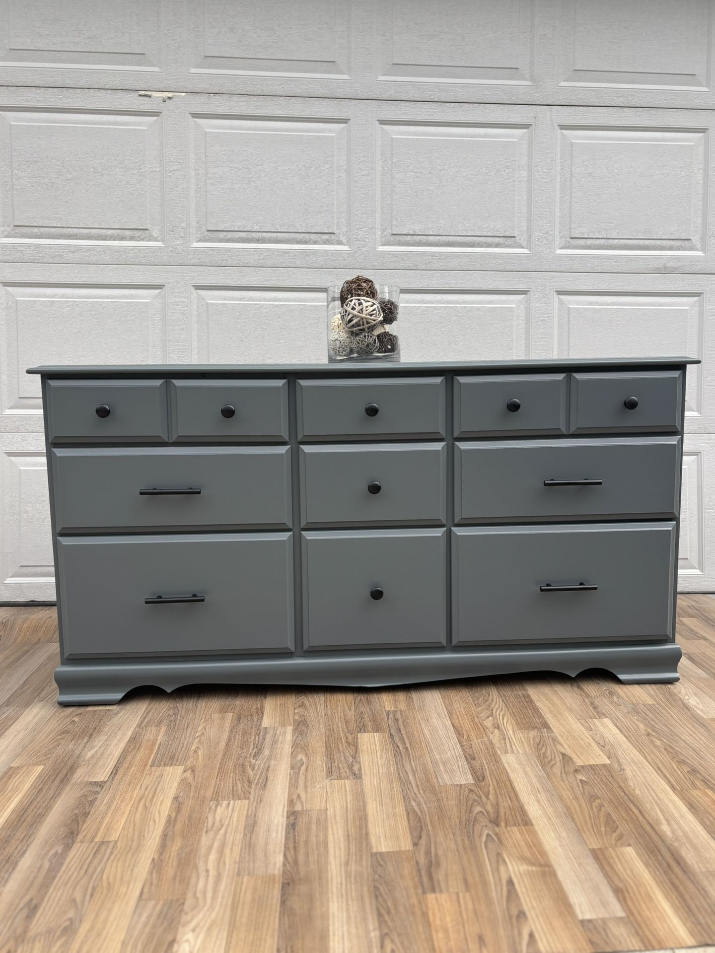 Gorgeous Refinished 9 Drawer Solid Wood Dresser