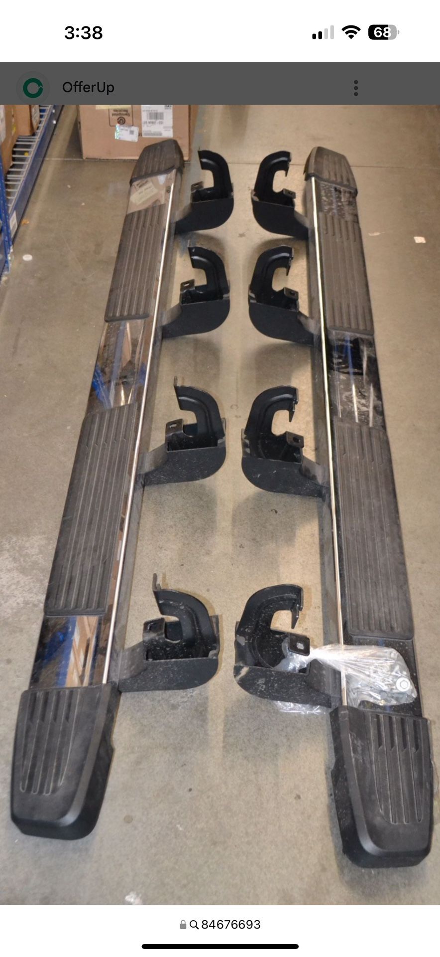 GM 2019-2025 Silverado Sierra 1500 Crew Cab 6" Rectangular Chrome Assist Steps Running Boards New OEM