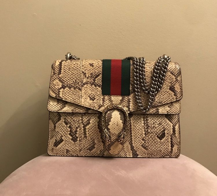 Gucci Dionysus Beige Python Bag Medium