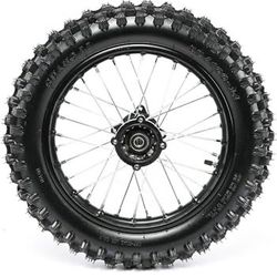 Rear Wheel Tire and Rim Inner Tube with 15mm Bearing Assembly For Dirt Pit Bike 