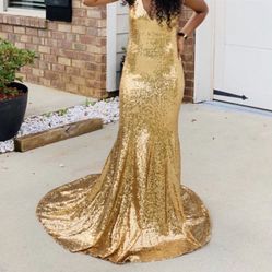 GOLD prom dress