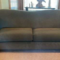 Beautiful Green Cloth Sofa/Couch With Swirl Design