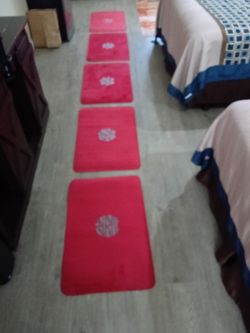Red carpet with Chinese sign