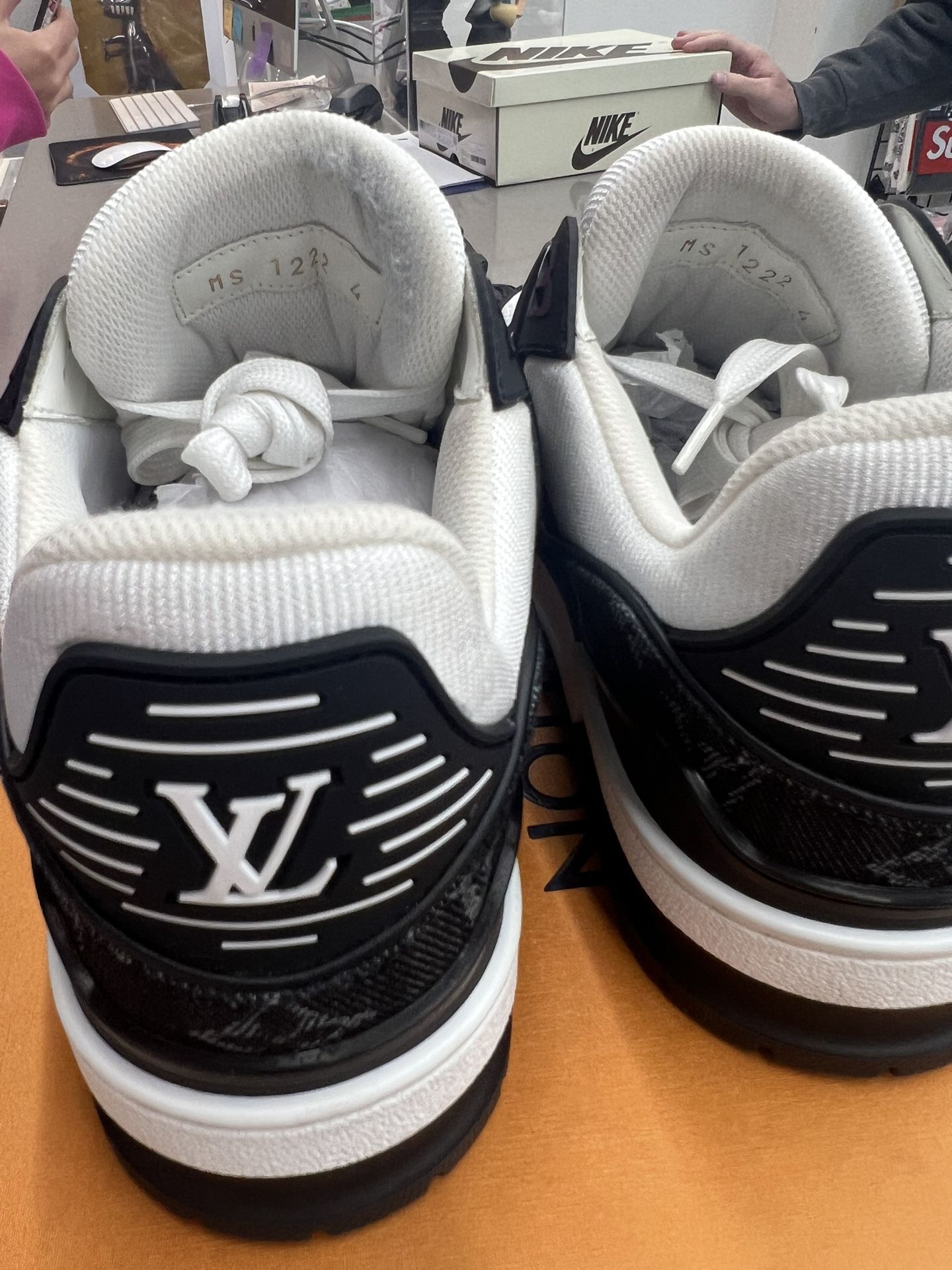 Louis Vuitton Lv Trainer Black & White Size 10 Pads for Sale in Aventura,  FL - OfferUp