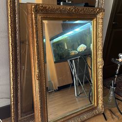 Antique painting and mirror