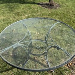 Wrought iron Glass Top Table