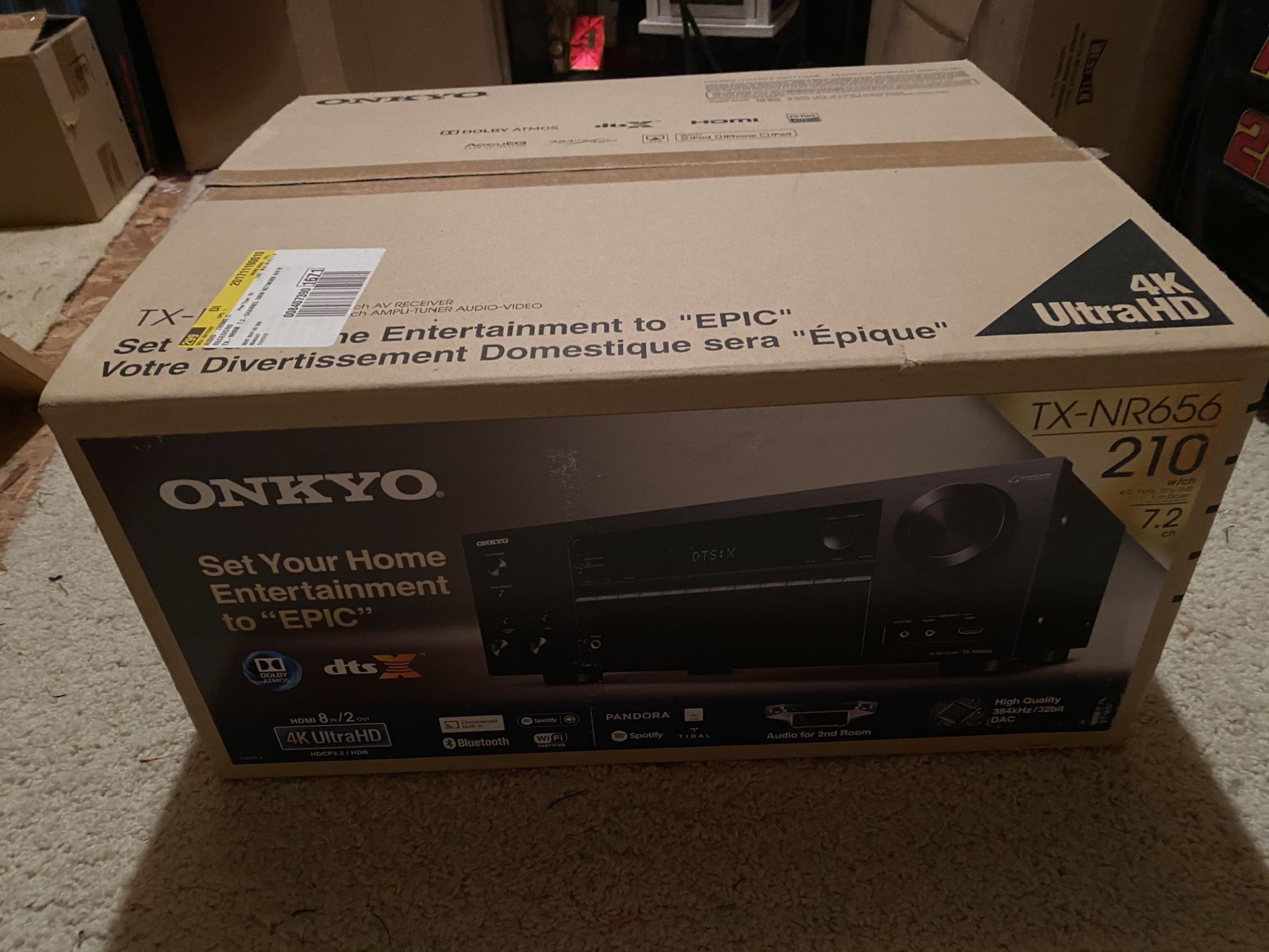 Onkyo TX-NR656 Surround Sound AV Receiver 7.2Ch