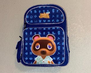 NINTENDO -Animal Crossing- Large Reinforced School Backpack 16”H x 12”W -NEW-