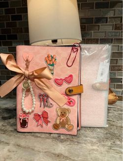 NWT Coach Powder Pink Notebook In Signature Canvas