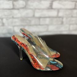 Multicolored Heeled Sandals