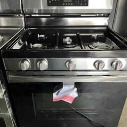 Samsung 30-in 5 burners 6.0-cu ft Air Fry Convection Oven Freestanding Natural Gas