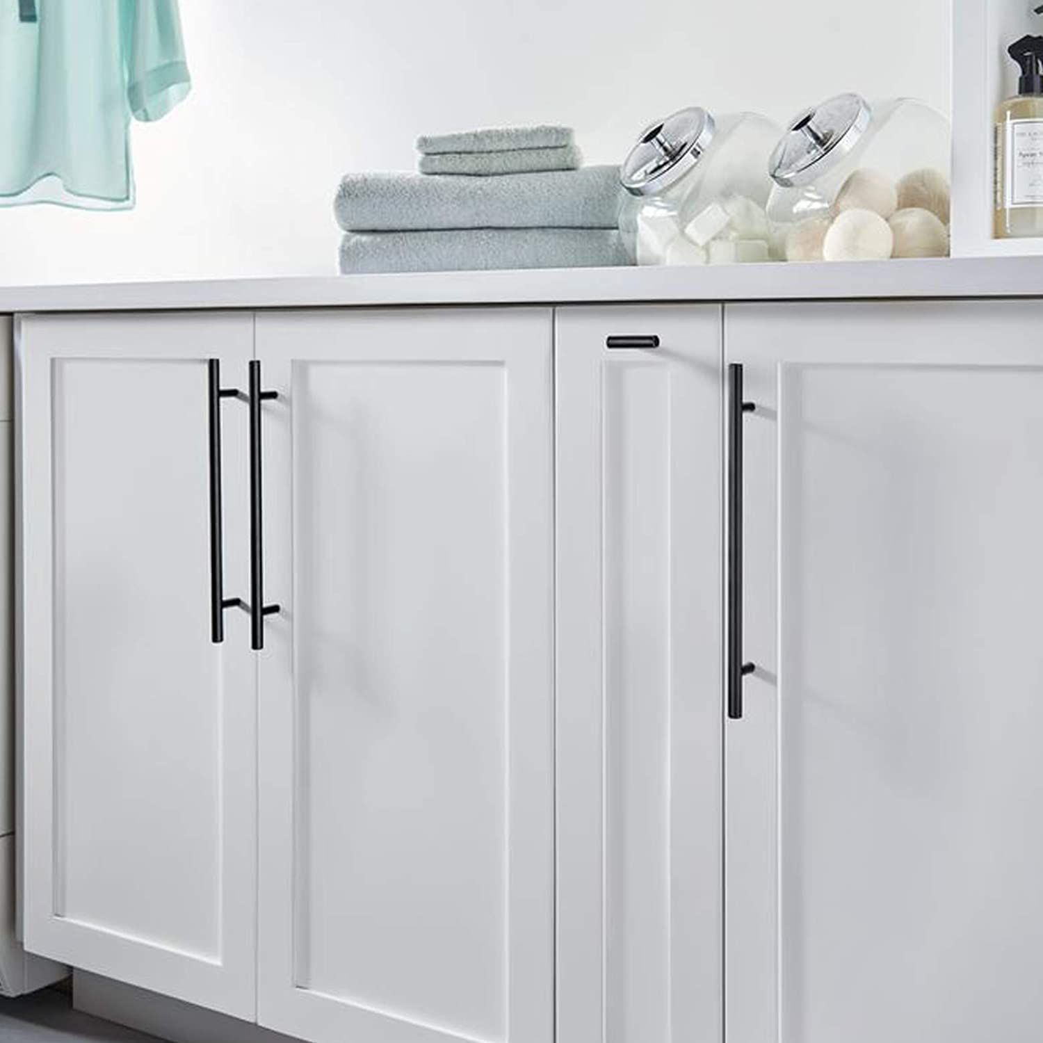 (10) Matte Black 11.35" Stainless Steel Kitchen Drawer Pulls Cupboard Handles Cabinet Handles