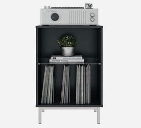 Ameriwood Home  Lumina Turntable Stand (BlackOak) 