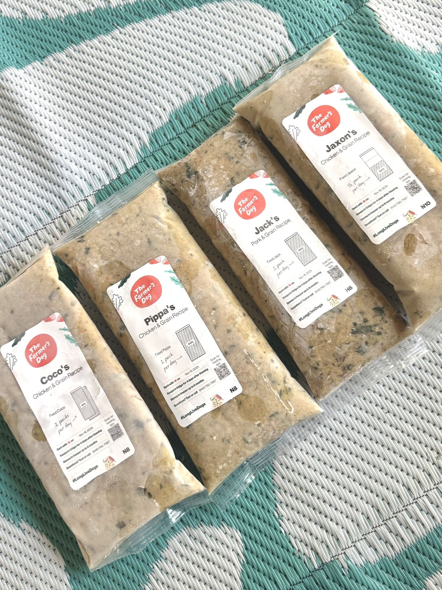 Unopened Frozen Farmer's Dog Food Packs