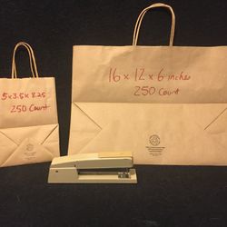 500 Brown Kraft Bags -2sizes- 8x5in. & 16x12 in.