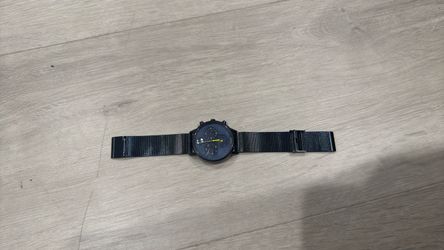 Movado BOLD Chronograph (contact info removed) Blue/Black Dial Neon Yellow Accents Swiss Quartz