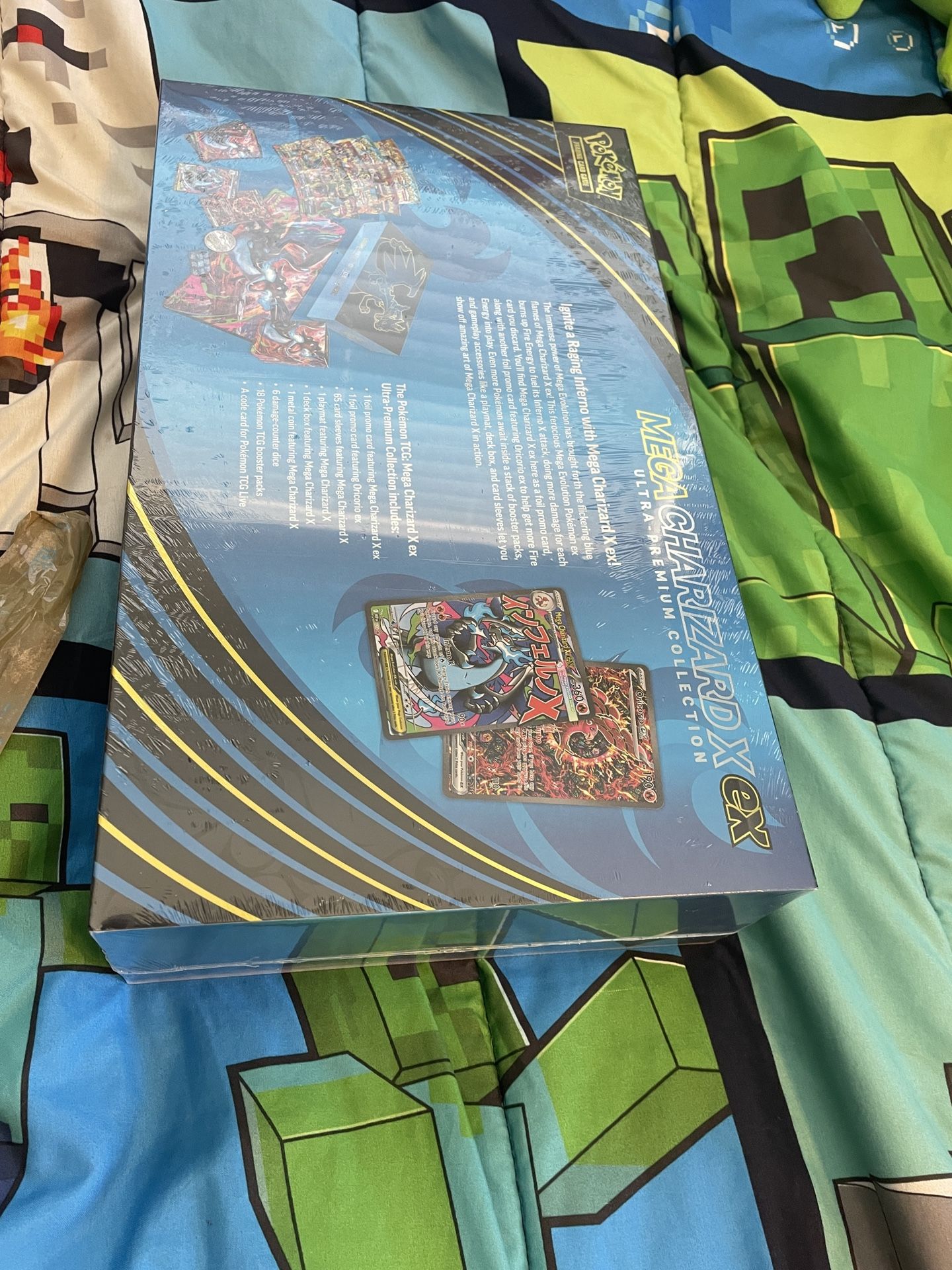 Pokemon Mega Charizard X Ultra Premium Collection – Box & Accessories Only (Playmat, Sleeves, Dice)