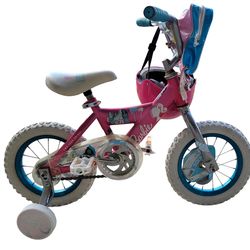 Dynacraft Barbie 12-inch BMX Bike With Pink Helmet. 3-5 Years Old Girls. Like A New