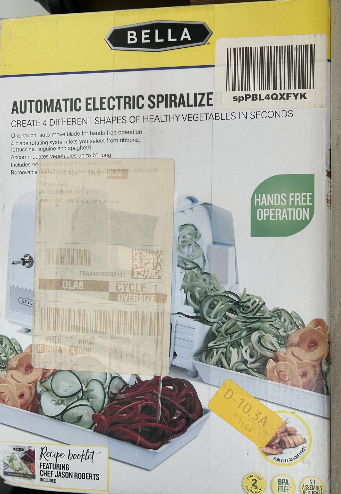 Electric Vegetable And Fruit spiralizer