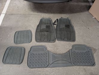 Universal All-Weather Rubber Car Floor Mats (Full Set + Extras)